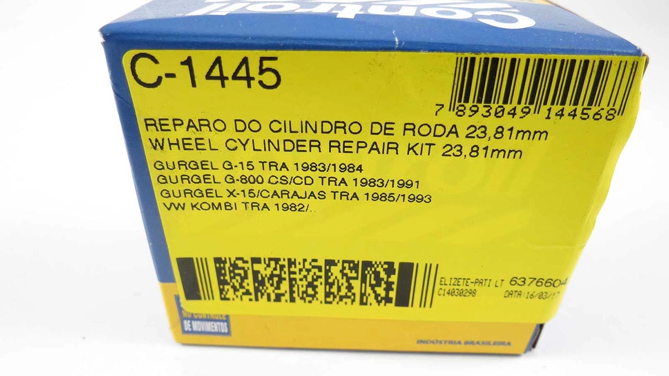 REPARO CILINDRO RODA 23.81MM VW KOMBI 82/ 15/16 TRASEIRO