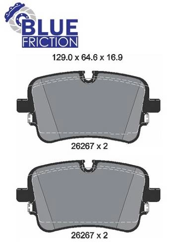 PASTILHA DE FREIO TRASEIRA AUDI A6 18/ - A7 17/ - E-TRON 18/ - SPORTBACK 22/ - Q7 15/ - Q8 18/