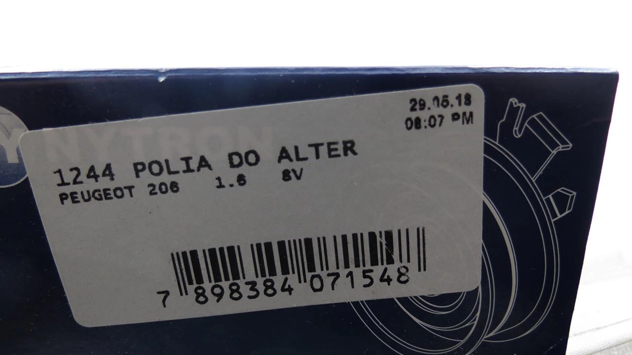 POLIA CORREIA ALTERNADOR PEUGEOT 206/207/307 1.4 8V/1.6 16V - 10.30X70X27MM