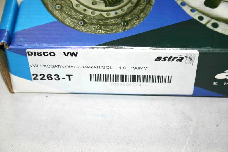 DISCO EMBREAGEM 190MM 24 ESTRIAS VW GOL/VOYAGE/PARATI/SAVEIRO/PASSAT AP/AE 1.0/1.6 TODOS