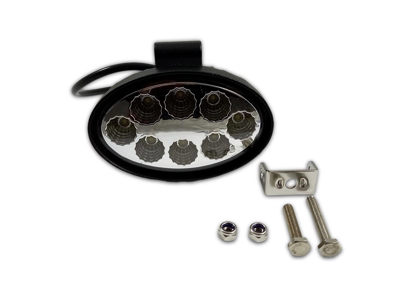 FAROLETE OVAL 12V A 48 VOLTS - 24W TRATORES E MÁQUINAS AGRÍCOLAS - COM 8 LEDS