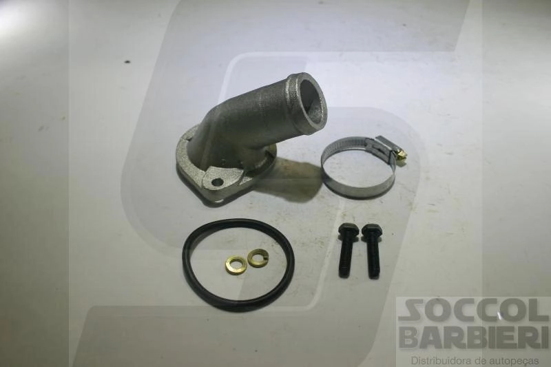 KIT GARGALO FLANGE ALUMÍNIO VÁLVULA TERMOSTÁTICA BOCAL LONGO COTOVELO/FLANGE ALUMINIO VALVULA TERMOSTATICA VW GOL/PASSAT/PARATI/SANTANA MOTOR AP