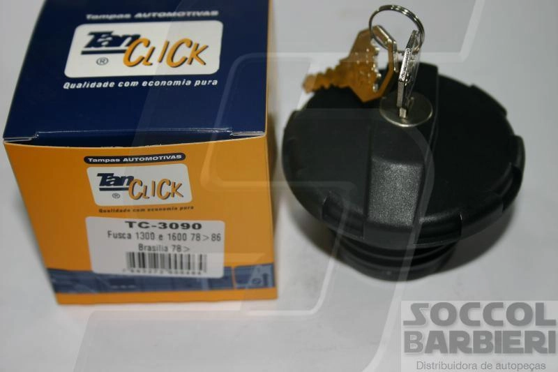 TAMPA PARA TANQUE COMBUSTÍVEL C/CHAVES VEDADA VW BRASILIA 1978/ FUSCA 1300/1600 1978/1986