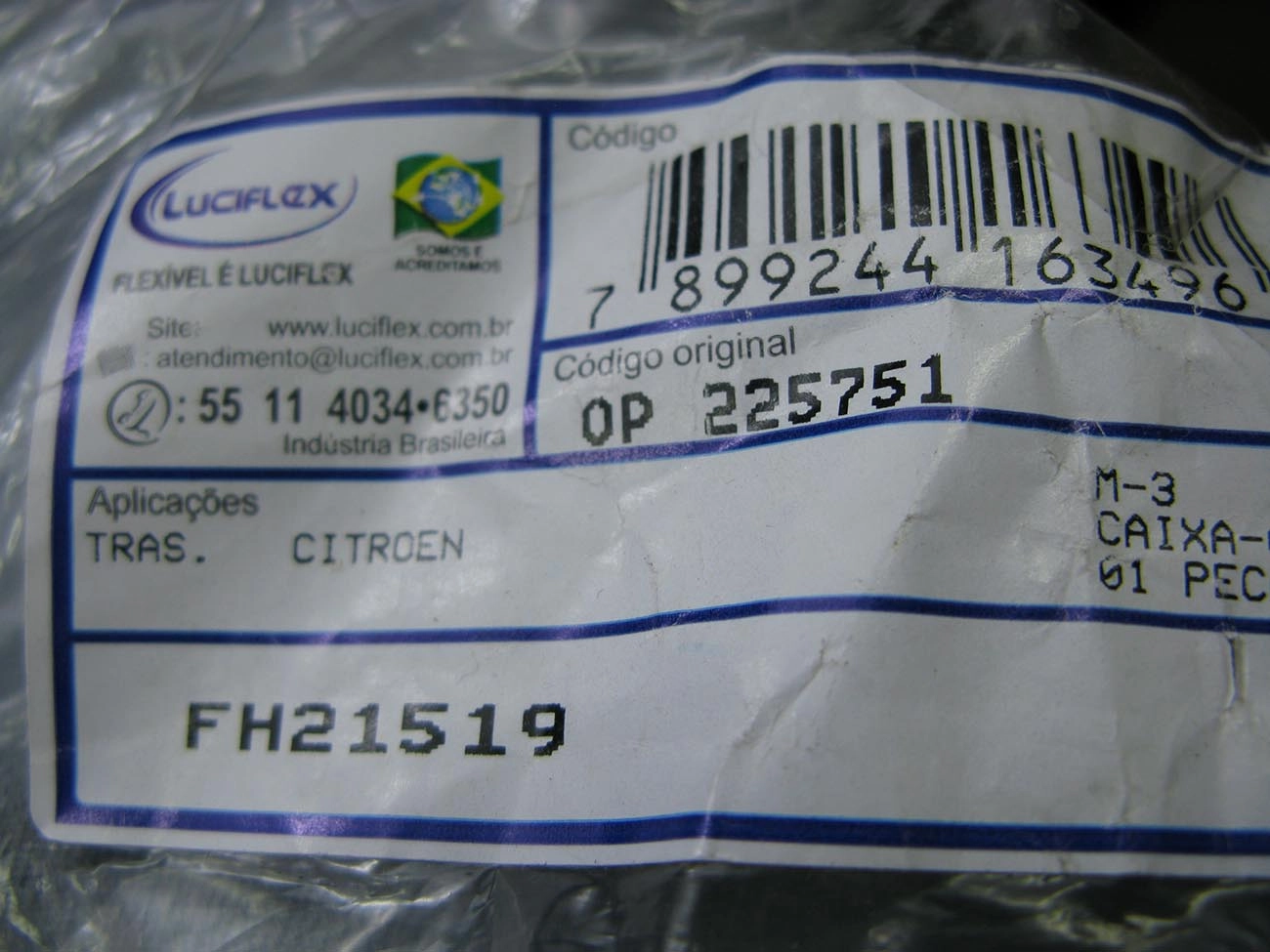 FLEXIVEL FREIO CITROEN C3 2004/ - TRASEIRO