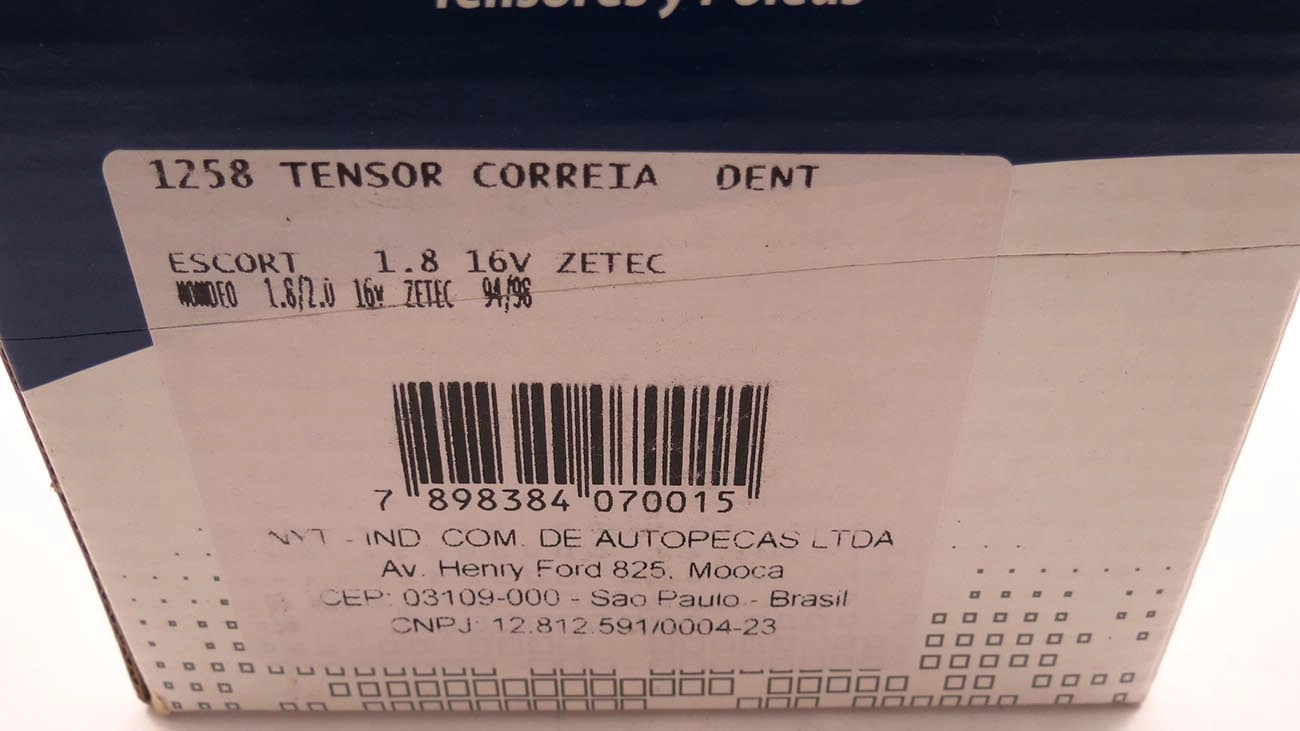 TENSOR CORREIA COMANDO FORD ESCORT 1.8 16V 97/02 - MONDEO 1.8 16V 93/99 - 2.0 16V 05/ MOTOR ZETEC