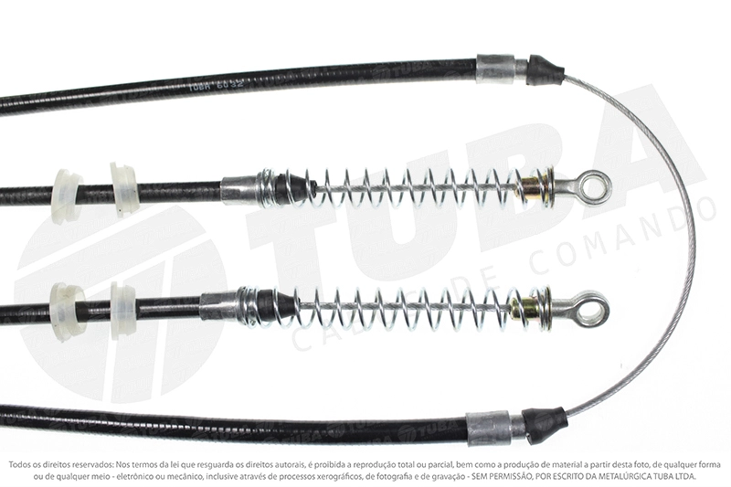 CABO DE FREIO TRASEIRO FIAT UNO 92/05 - PREMIO/ELBA 92/96 - FIORINO 92/93 - 2827MM - DUAS RODAS