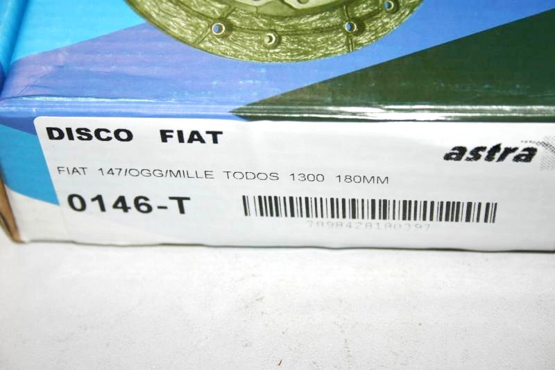 DISCO EMBREAGEM FIAT 147 UNO/PREMIO/ELBA/FIORINO 1.3 TODOS - 1.5 /88 - 1.0 /95 - 180MM