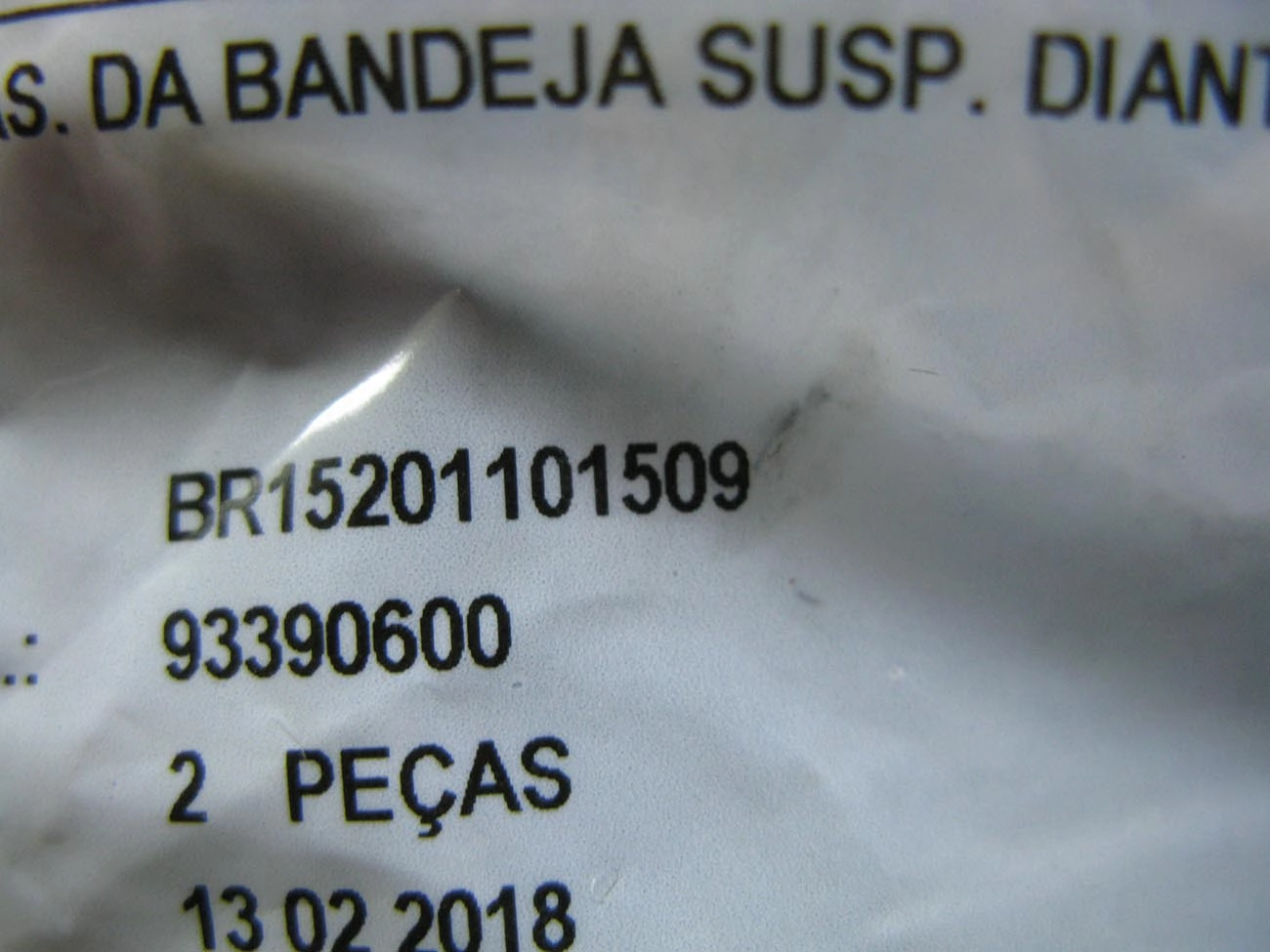 BUCHA TRASEIRA BANDEJA SUSPENSÃO DIANTEIRA GM CORSA SEDAN 02/12 NOVO 02/11