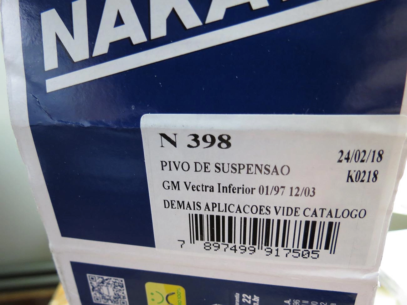 PIVÔ SUSPENSÃO DIREITO/ESQUERDO GM ASTRA 98/11 DIANT VECTRA 97/12 INFERIOR ZAFIRA 01/12
