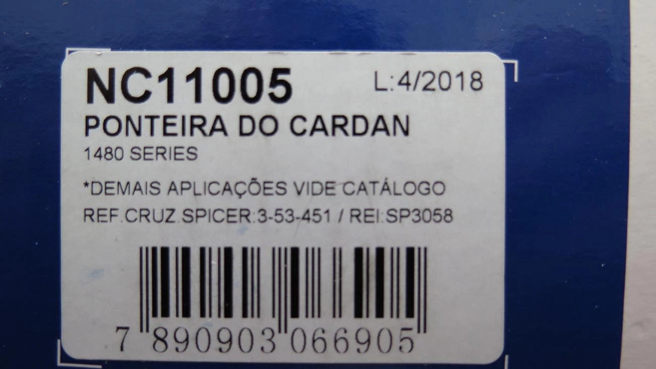 PONTEIRA DESLIZANTE CARDAN 16 ESTRIAS FORD F-700/19000 CARGO 1113/1415 VW 7.110/11.130/13.130 D-60/