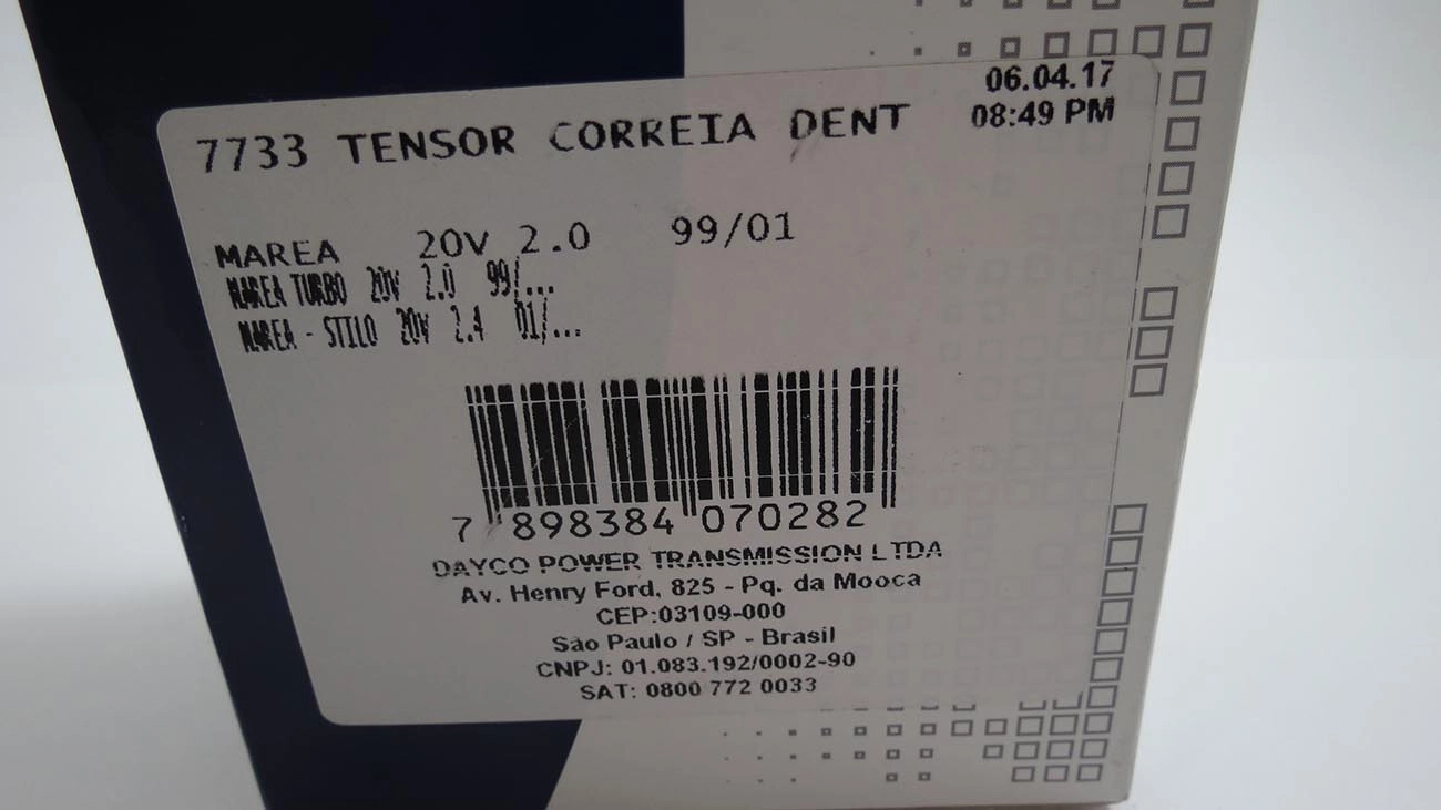 TENSOR CORREIA COMANDO FIAT MAREA 2.0 20V TURBO - 2.4 20V - STILO 2.4 20V 02/