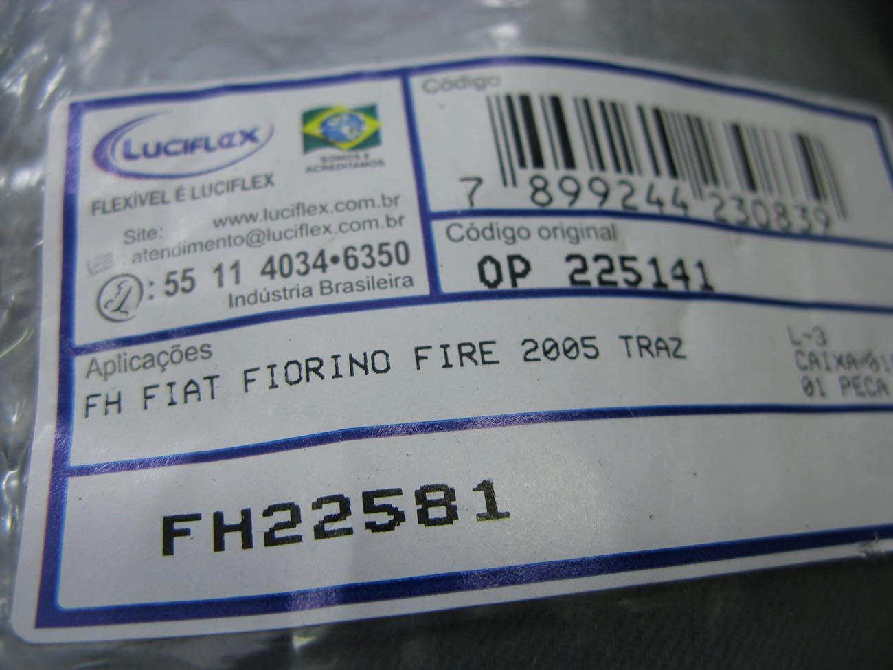 FLEXIVEL FREIO FIAT FIORINO 2005/ - TRASEIRO