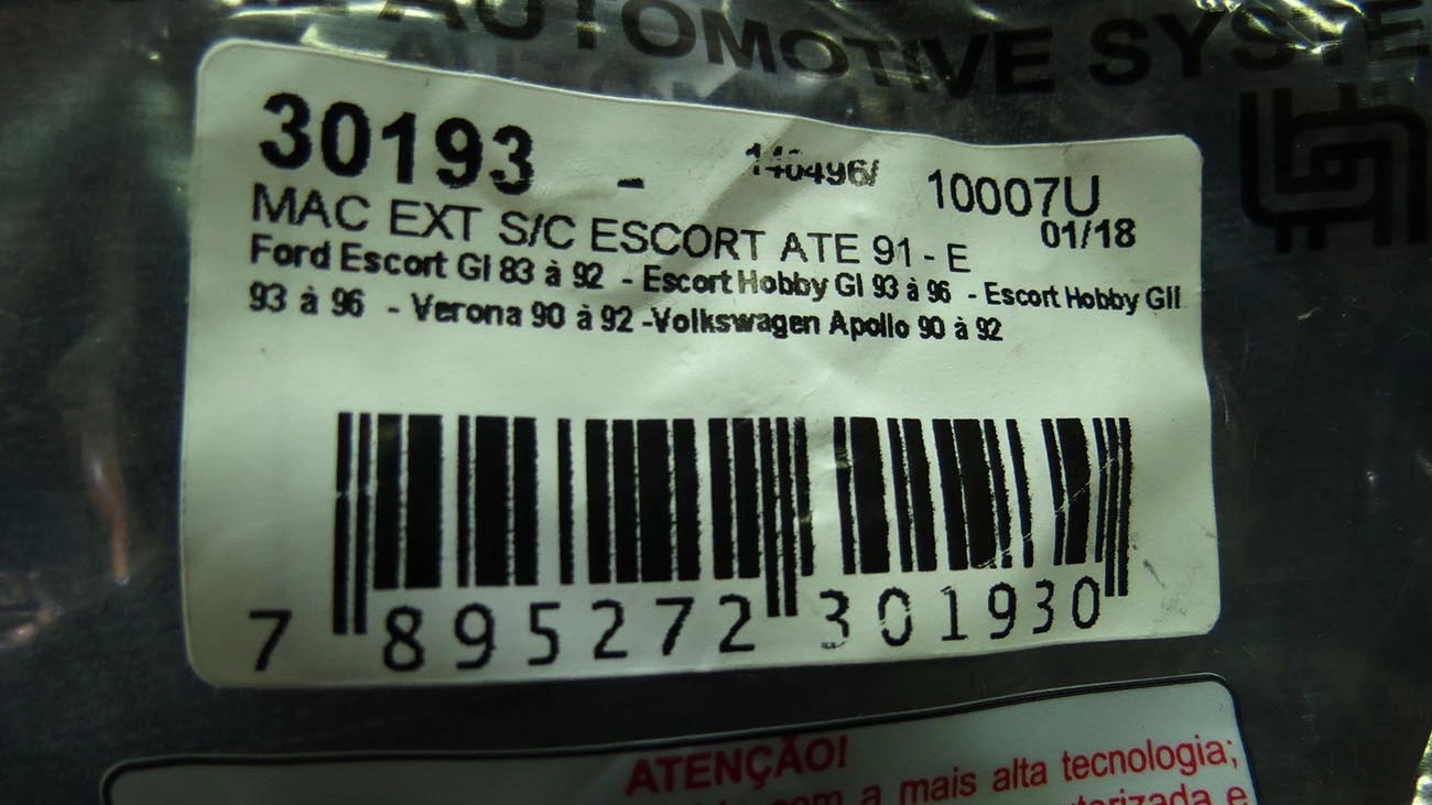 MACANETA EXTERNA FORD ESCORT/VERONA /92 - HOBBY TODOS - ESQUERDA