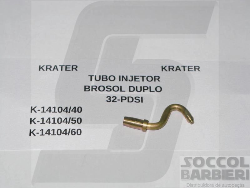TUBO INJETOR 40 - VW KOMBI 89/ - CARBURADOR BROSOL SOLEX 32 PDSI - DUPLA CARBURAÇÃO