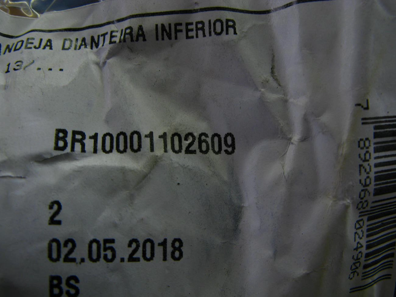 BUCHA BANDEJA DIANTEIRA INFERIOR GM NOVA S-10 2012/ - TRAILBLAZER 2013/ - SUSPENSÃO DIANTEIRA