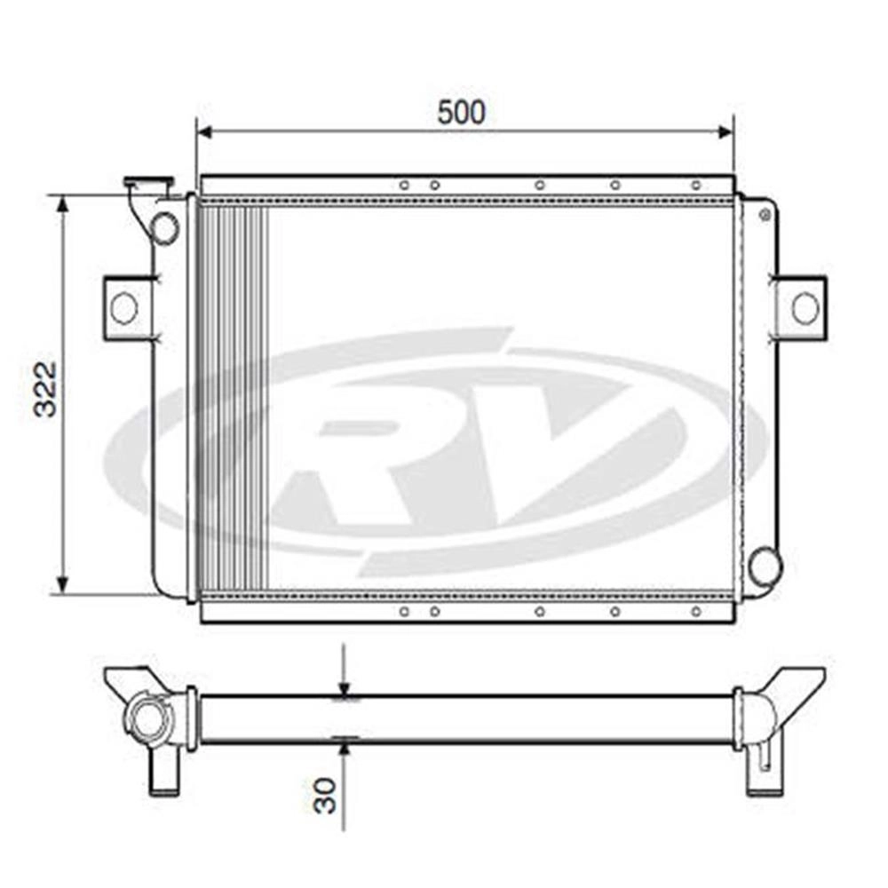 RADIADOR 322X500 FORD CORCEL/BELINA 1.4 1973/1977