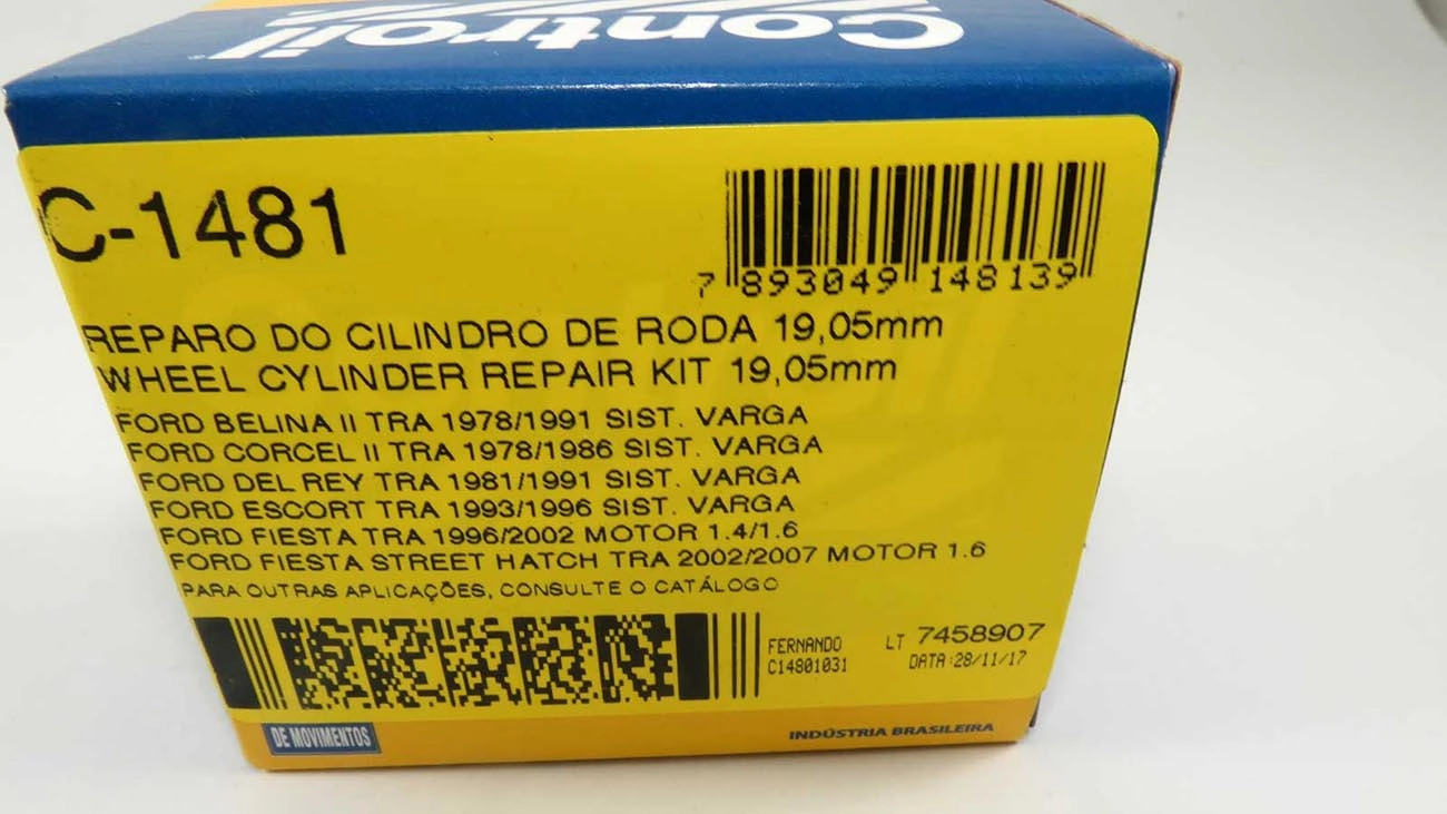 REPARO CILINDRO RODA 19.05MM VW LOGUS/POINTER 93/96 VARGA 3/4 TRASEIRO