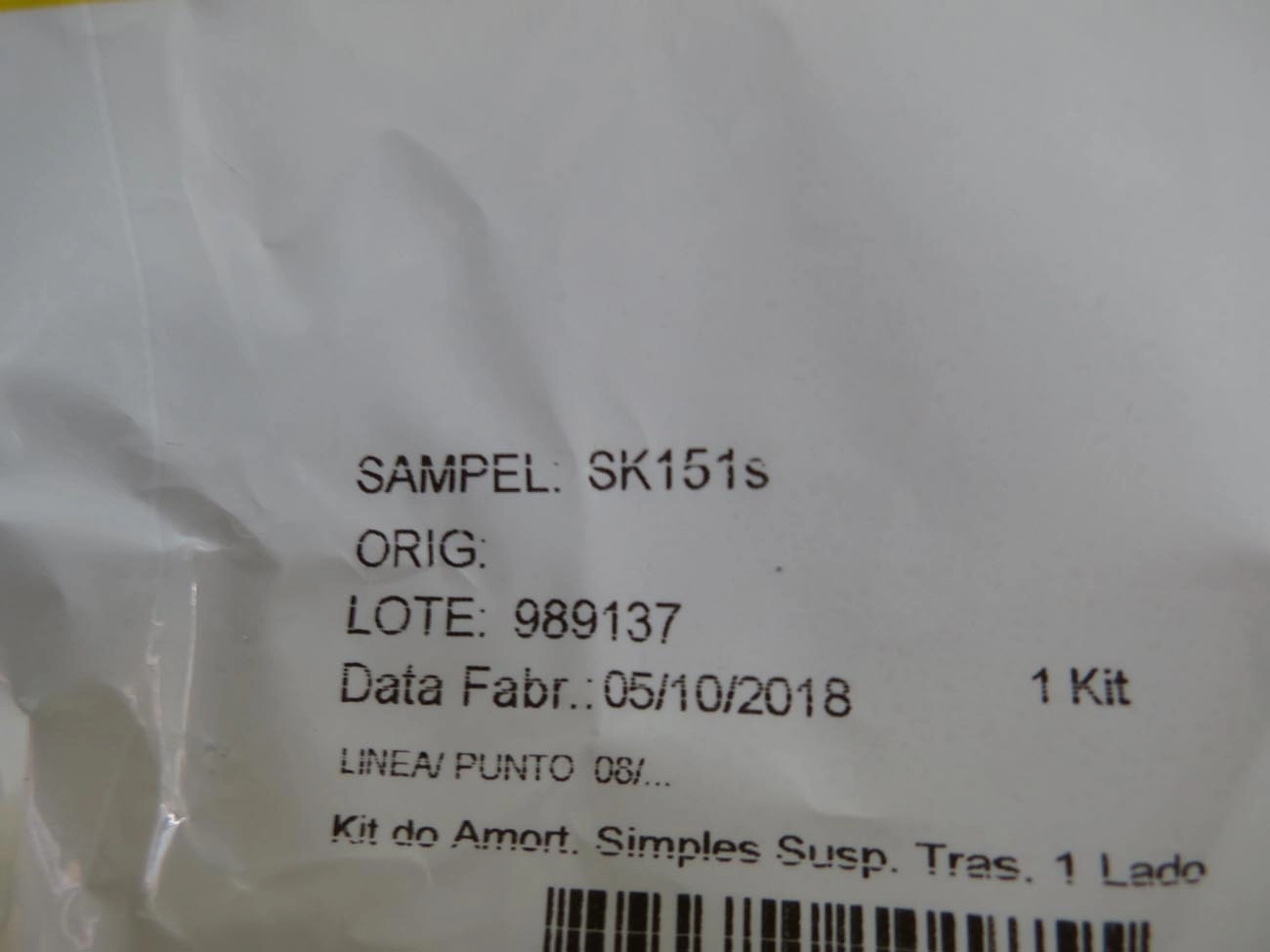 KIT AMORTECEDOR TRASEIRO FIAT GRAND SIENA 12/ - IDEA 09/ - PUNTO/LINEA 08/ - BATENTE E COIFA