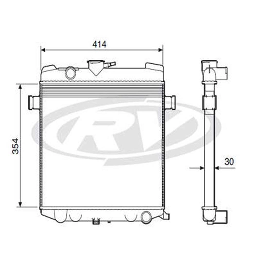 RADIADOR MOTOR EXPANDIDO GM CHEVETTE 77/95 - CHEVY 500 - MARAJO 1.0/1.4/1.6 83/95