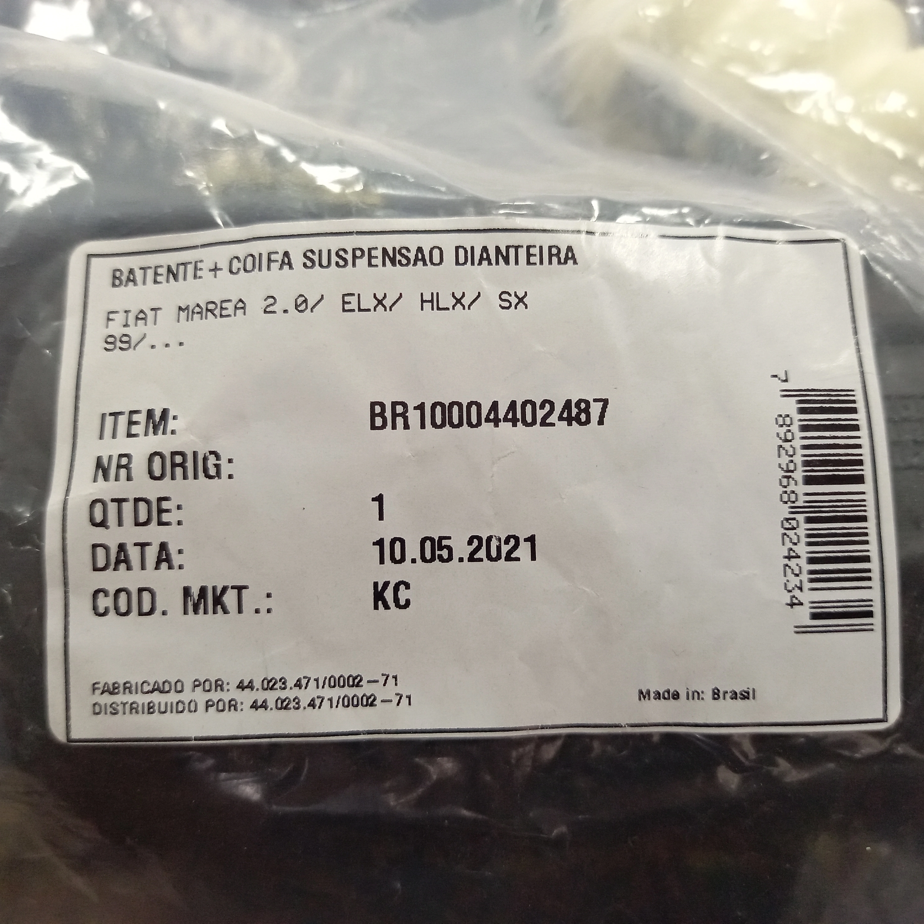 KIT AMORTECEDOR DIANTEIRO FIAT MAREA 2.0 99/08  - BATENTE E COIFA