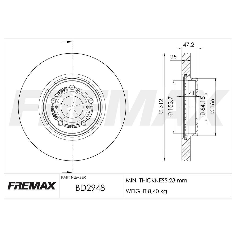 DISCO FREIO DIANTEIRO VENTILADO 312MM HONDA ACCORD 2.0/3.5 08/ CR-V 1.5 16V TURBO 18/
