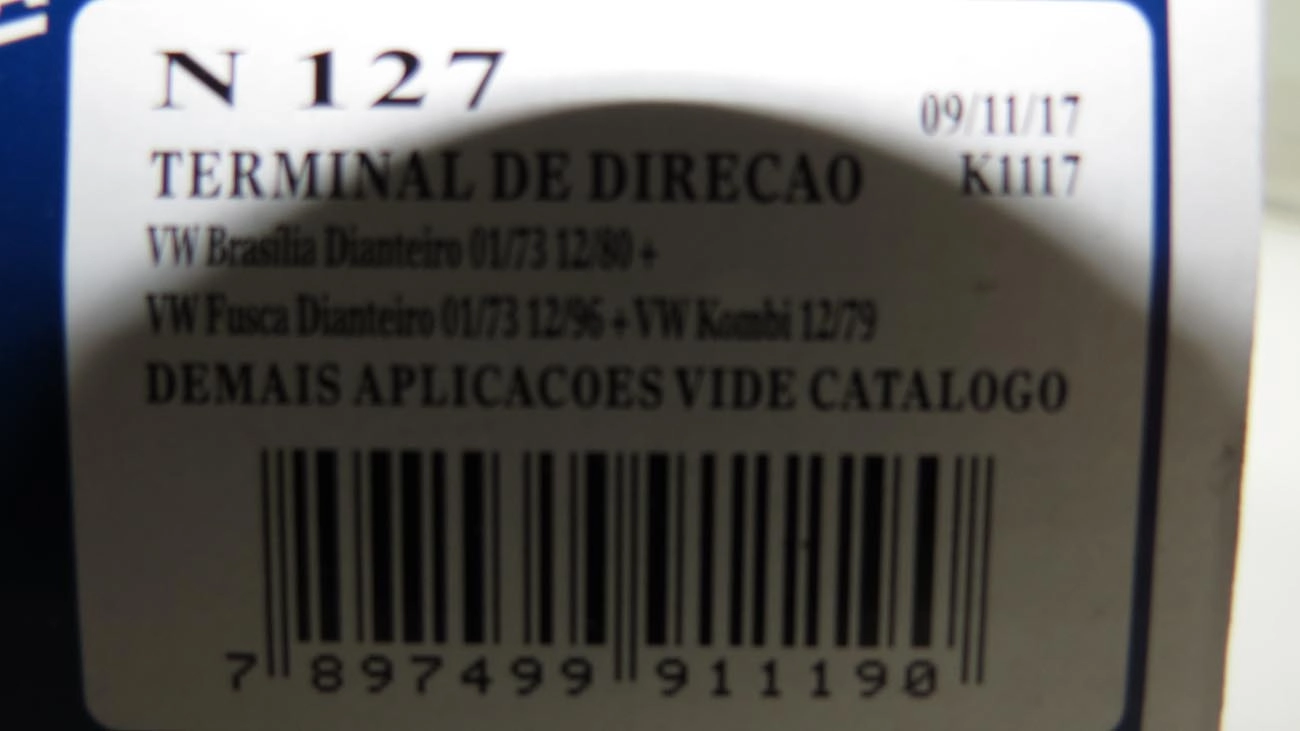 TERMINAL DIREÇÃO ESQUERDO PARA BARRA CURTA REGULÁVEL VW FUSCA/BRASILIA/VARIANT I EXTERNO