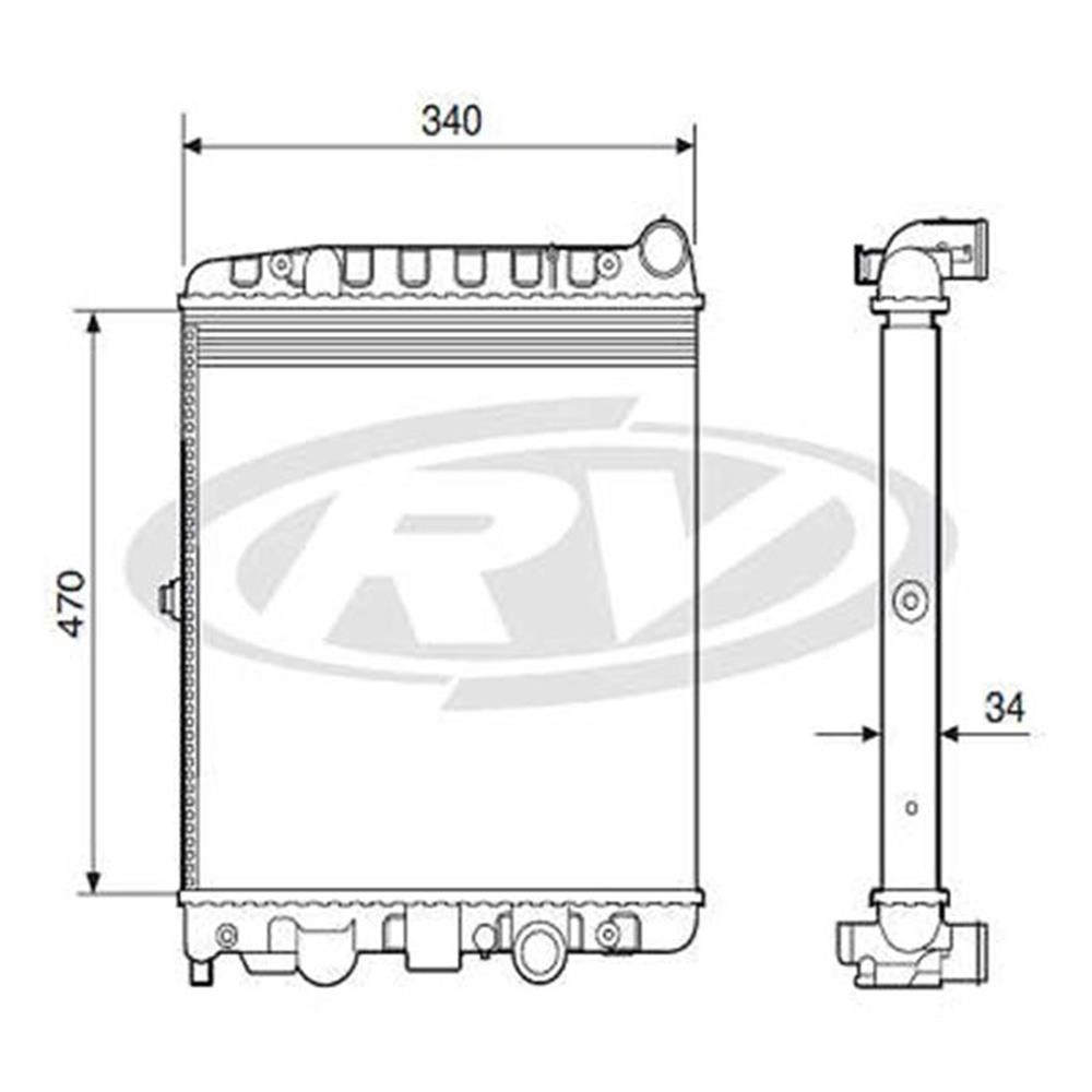 RADIADOR EXPANDIDO COM AR CONDICIONADO VW GOL/PARATI/SAVEIRO MOTOR 1.0 8V/16V 1997/2008