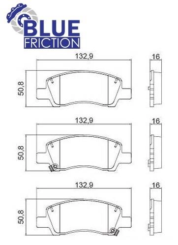 PASTILHA DE FREIO DIANTEIRA HYUNDAI HB20/HB20S 1.0 12V 2019/ - MOTOR 3 CILINDROS - ALTURA 50,80MM