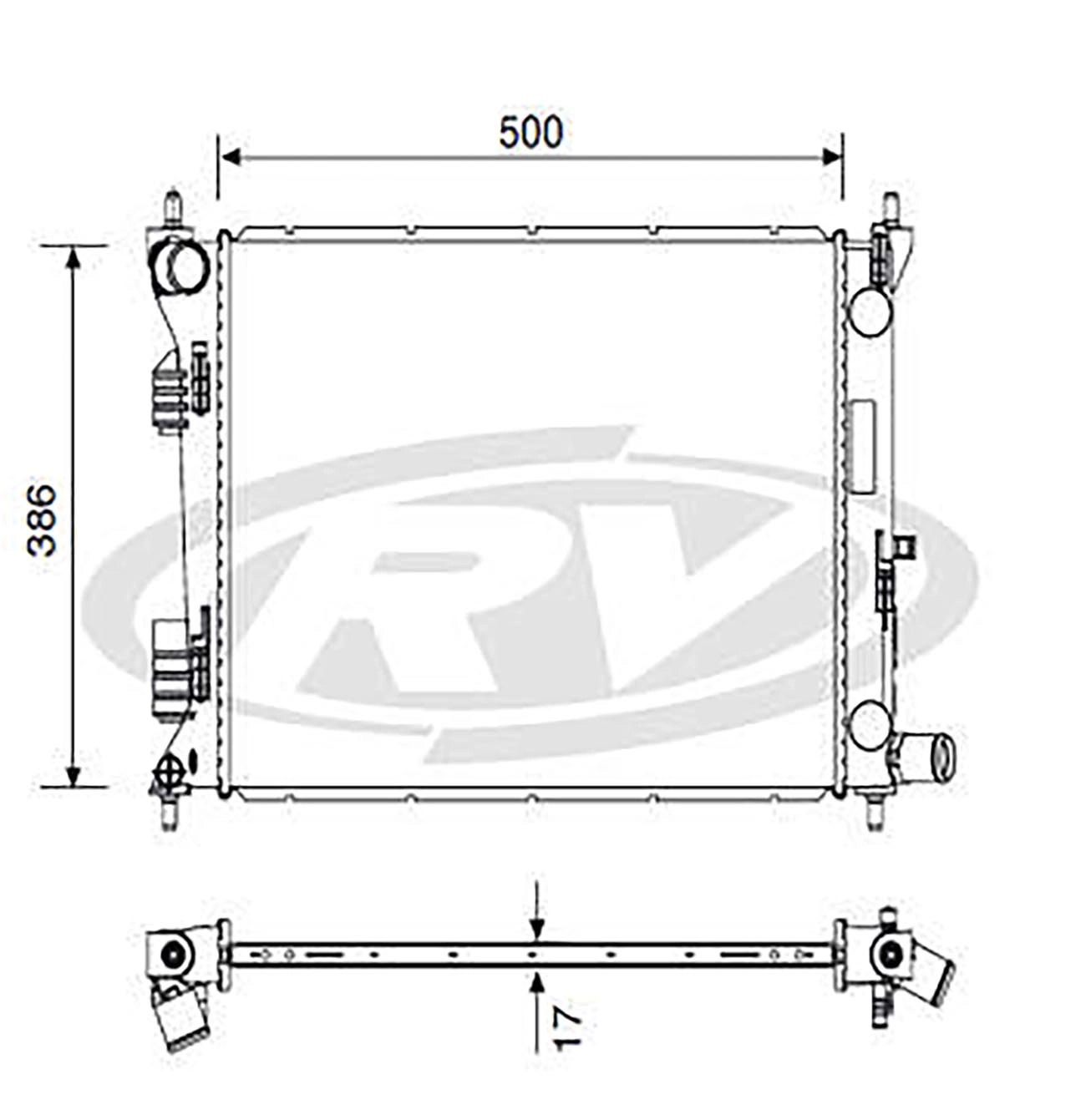 RADIADOR HYUNDAI HB20 1.0 12V/1.6 16V 2012/2019 FLEX - COM AR CONDICIONADO - MANUAL