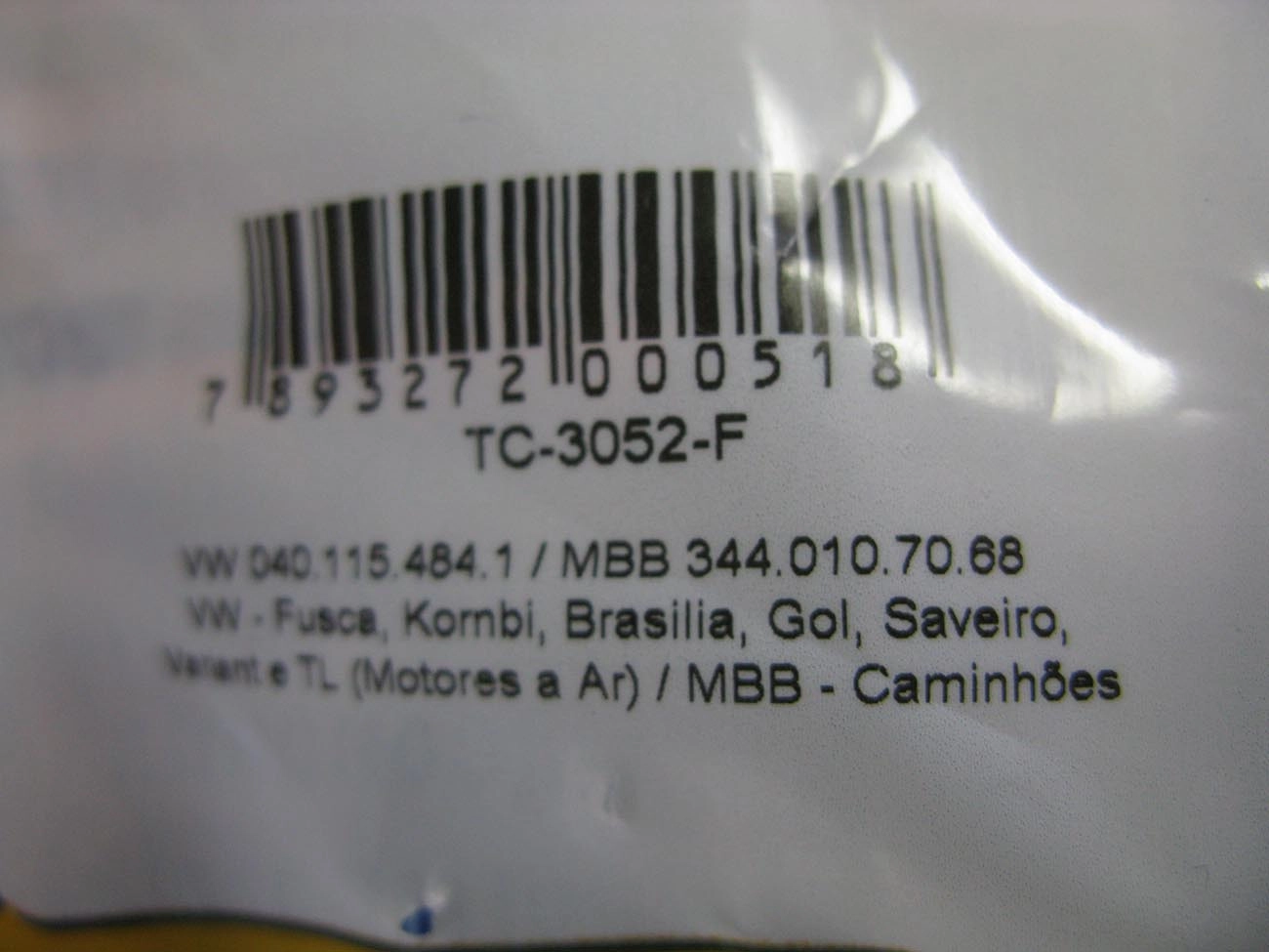 TAMPA ÓLEO MOTOR OLEO VW FUSCA/BRASILIA/KOMBI/GOL C/MOTOR A AR MB CAMINHOES