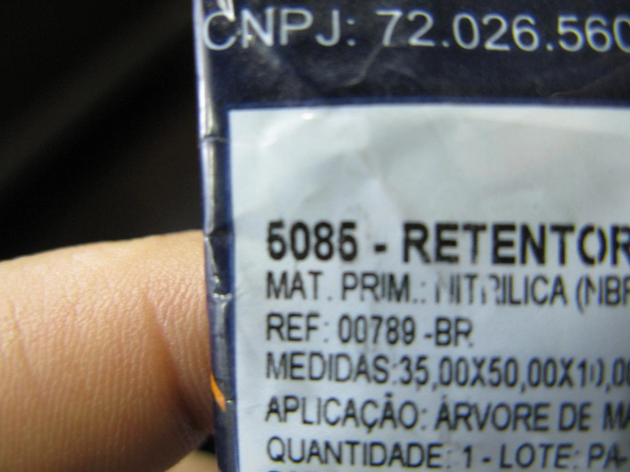 RETENTOR LINHA AGRÍCOLA/AMARELA/INDUSTRIAL - 35X50X10MM