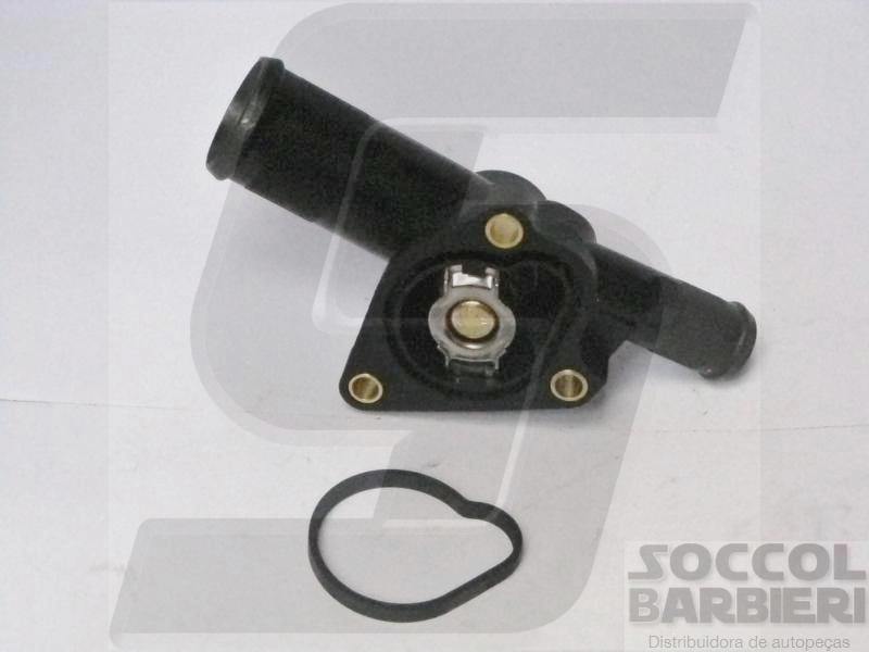 VÁLVULA TERMOSTÁTICA COM FLANGE PLÁSTICO PEUGEOT 206 99/ RENAULT CLIO/KANGOO/SANDERO 00/ 1.0 8/16V