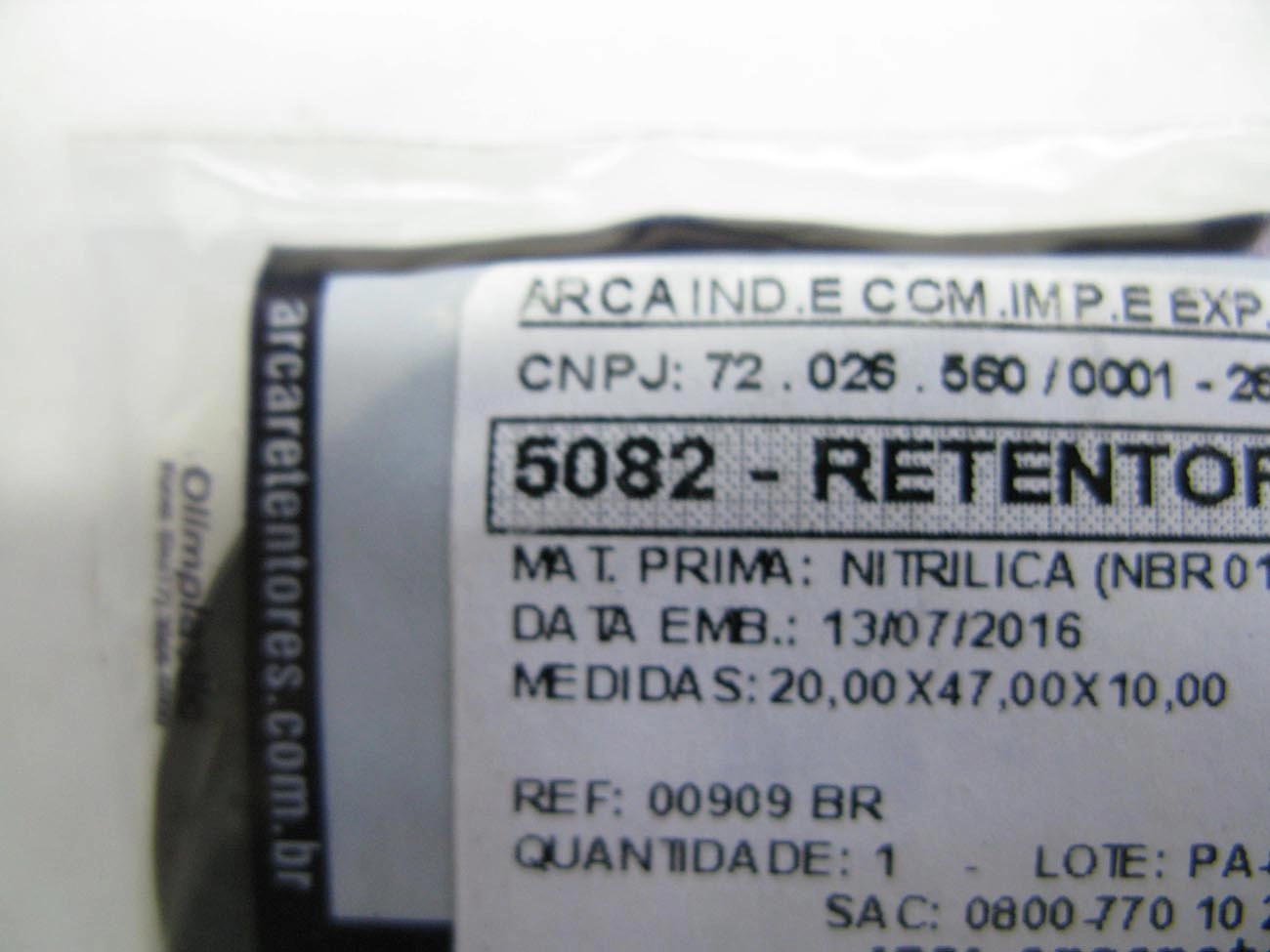RETENTOR UNIVERSAL/AGRÍCOLA/INDUSTRIAL - 20X47X10MM
