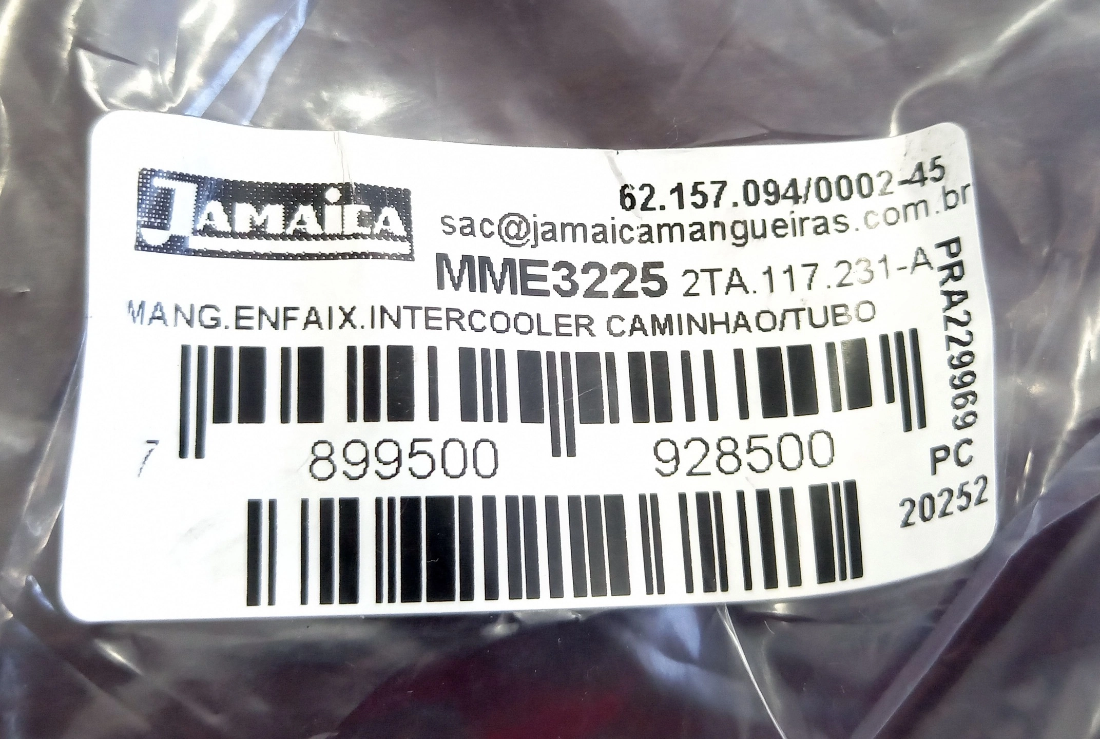 MANGUEIRA DO INTERCOOLER FORD CARGO 712/814915 - VW 8.120/8.150/9.150/13.180/15.180
