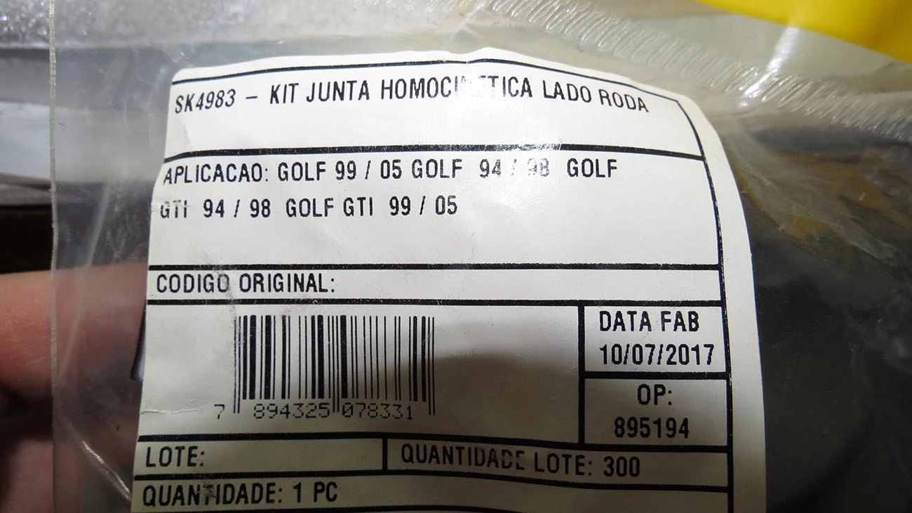 KIT REPARO HOMOCINÉTICA RODA VW GOLF 94/98 - POLO CLASSIC/VAN 96/ - BORA 98/ - PASSAT - 25X86X112MM