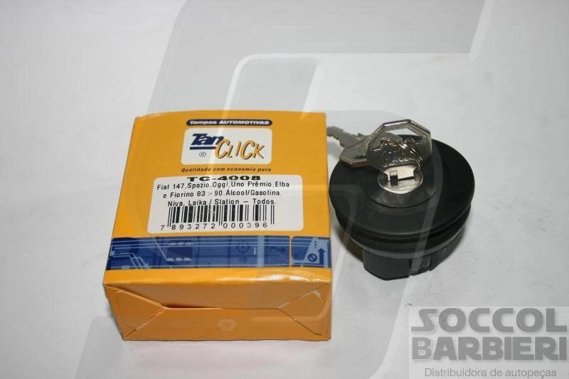 TAMPA PARA TANQUE COMBUSTÍVEL COM CHAVES FIAT 147/PANORAMA/UNO/PREMIO/ELBA/FIORINO 83/90 LADA LAIKA/NIVA/STATION