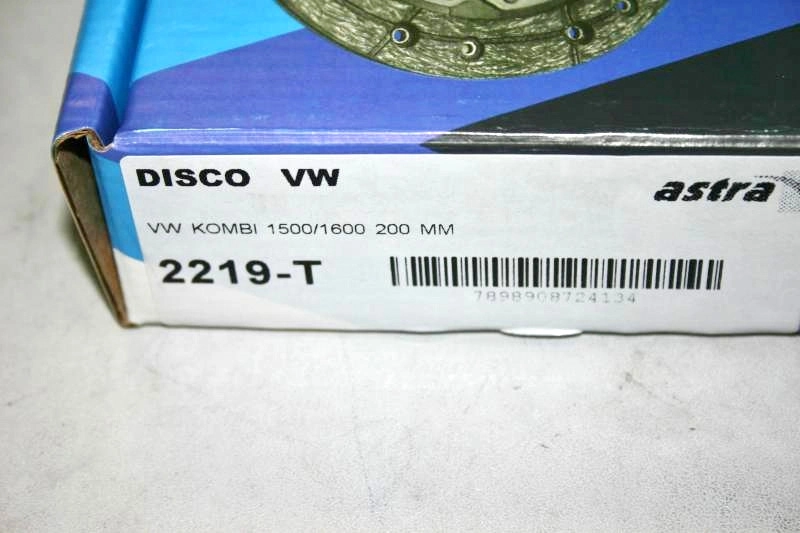 DISCO EMBREAGEM 200MM 24 ESTRIAS SEM MOLAS VW FUSCA 1500/1600 VARIANT/KOMBI /04.73 S/MOLAS