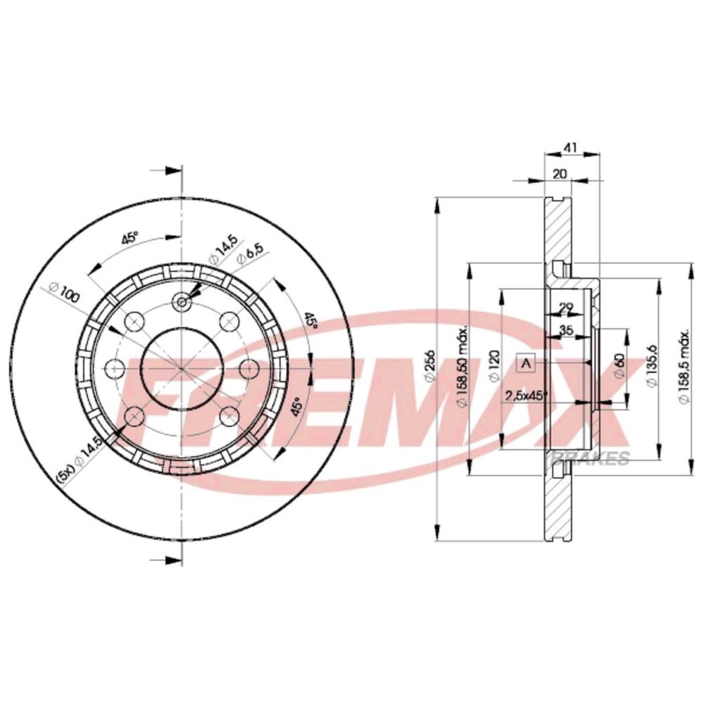 DISCO FREIO DIANTEIRO VENTILADO 256MM CORSA 1.6 GSI 16V 96/98 GL 96/00 WIND 96/02 TIGRA