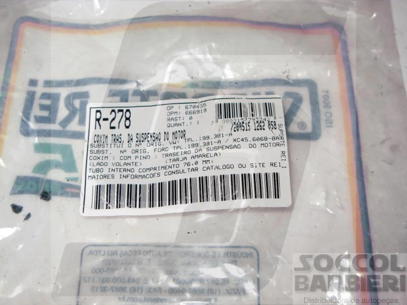 COXIM DO MOTOR VW 12.170/14.170/16.170/16.220/24.200/35.300 - TRASEIRO