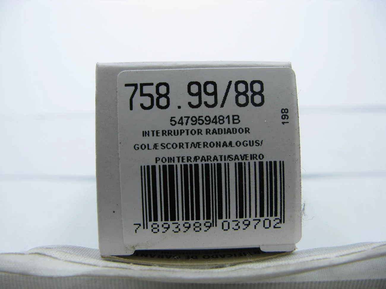 INTERRUPTOR RADIADOR FORD ESCORT/VERONA 2.0 - VW GOL/LOGUS 2.0 - S/AC