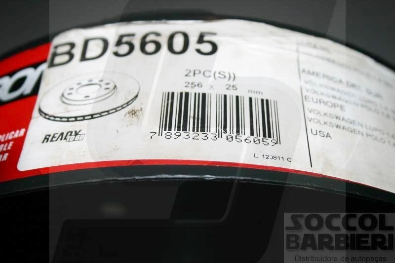 DISCO DE FREIO DIANTEIRO VW POLO 1.6 16V 2003/2015 - VENTILADO 256MM 4 FUROS