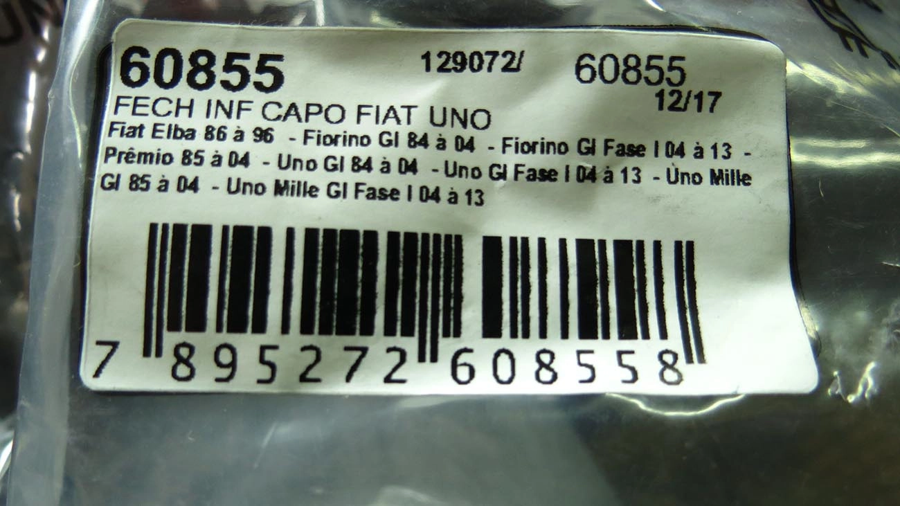 FECHADURA CAPO FIAT UNO/PREMIO/ELBA/FIORINO - TODOS - DIANTEIRO INFERIOR
