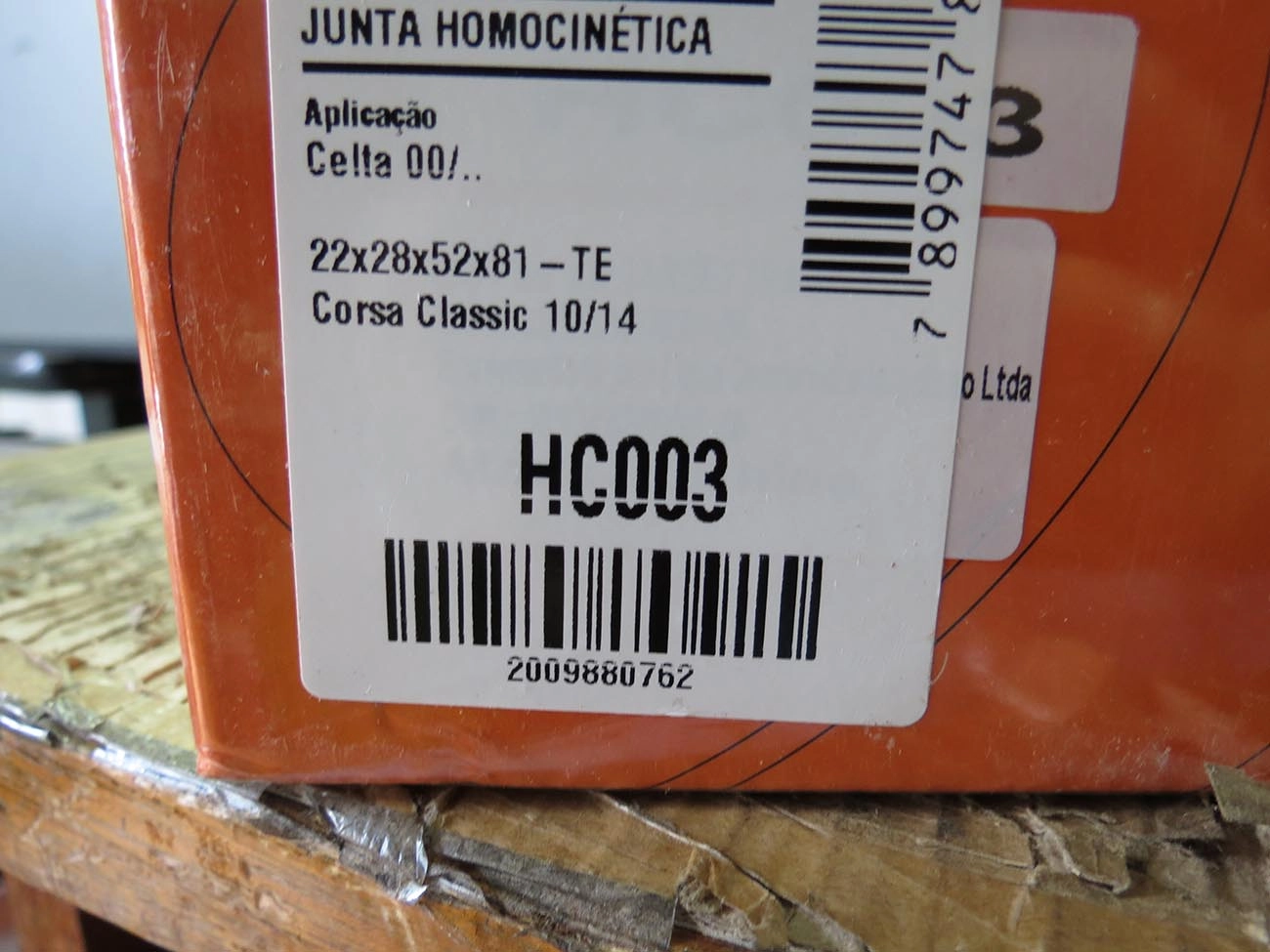 HOMOCINETICA RODA SEM ABS GM CORSA 8V - NOVO CORSA 1.0 20 - 28/22 ESTRIAS TRAVA EXTERNA EIXO DANA
