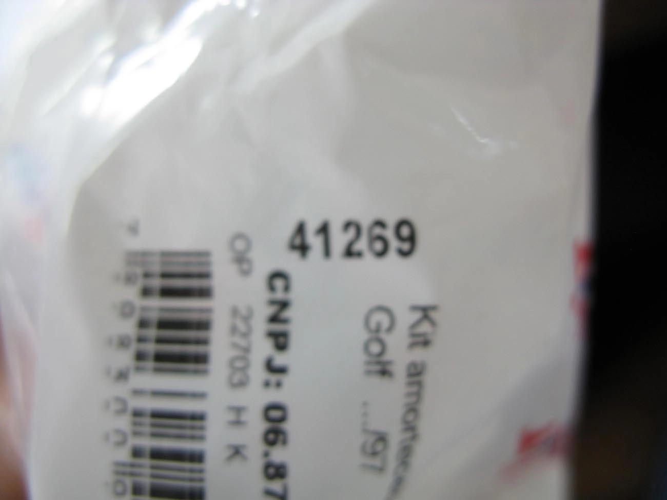 KIT AMORTECEDOR TRASEIRO BATENTE COIFA VW GOLF /97