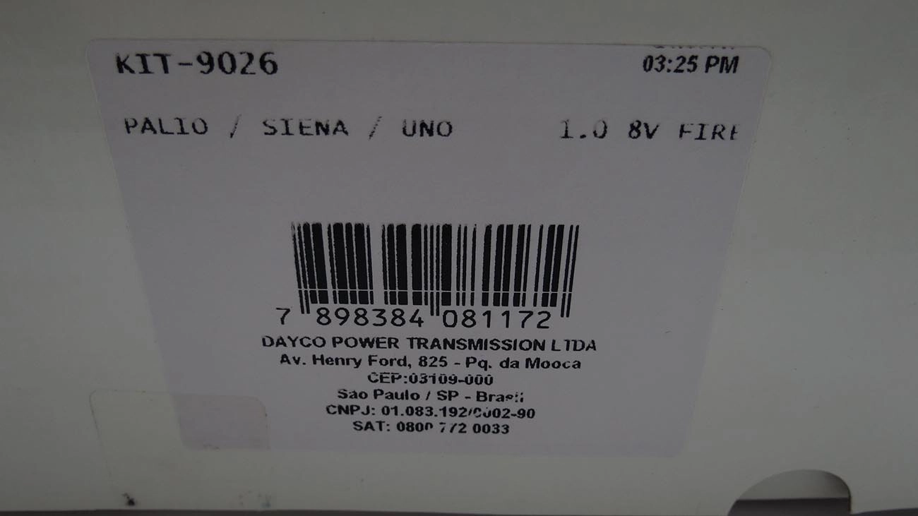 KIT CORREIA COMANDO FIAT UNO/PALIO/SIENA 1.0 8V 2001/ FIRE - EXCETO EVO
