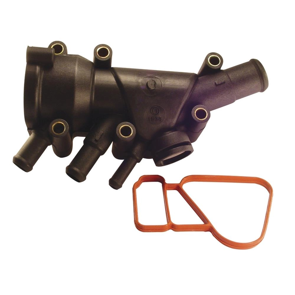 CARCAÇA/FLANGE PLÁSTICO VÁLVULA TERMOSTÁTICA CAVALETEDE DISTRIBUIÇÃO ÁGUA MOTOR ZETEC ROCAN FORD KA/FIESTA/NOVO FIESTA/COURIER 99/ FOCUS 1.6 03/