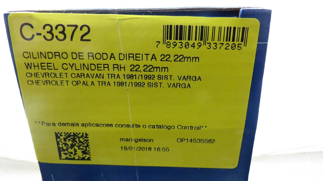 CILINDRO RODA TRASEIRA DIREITA GM OPALA/CARAVAN 81/92 - 7/8 - SISTEMA VARGA
