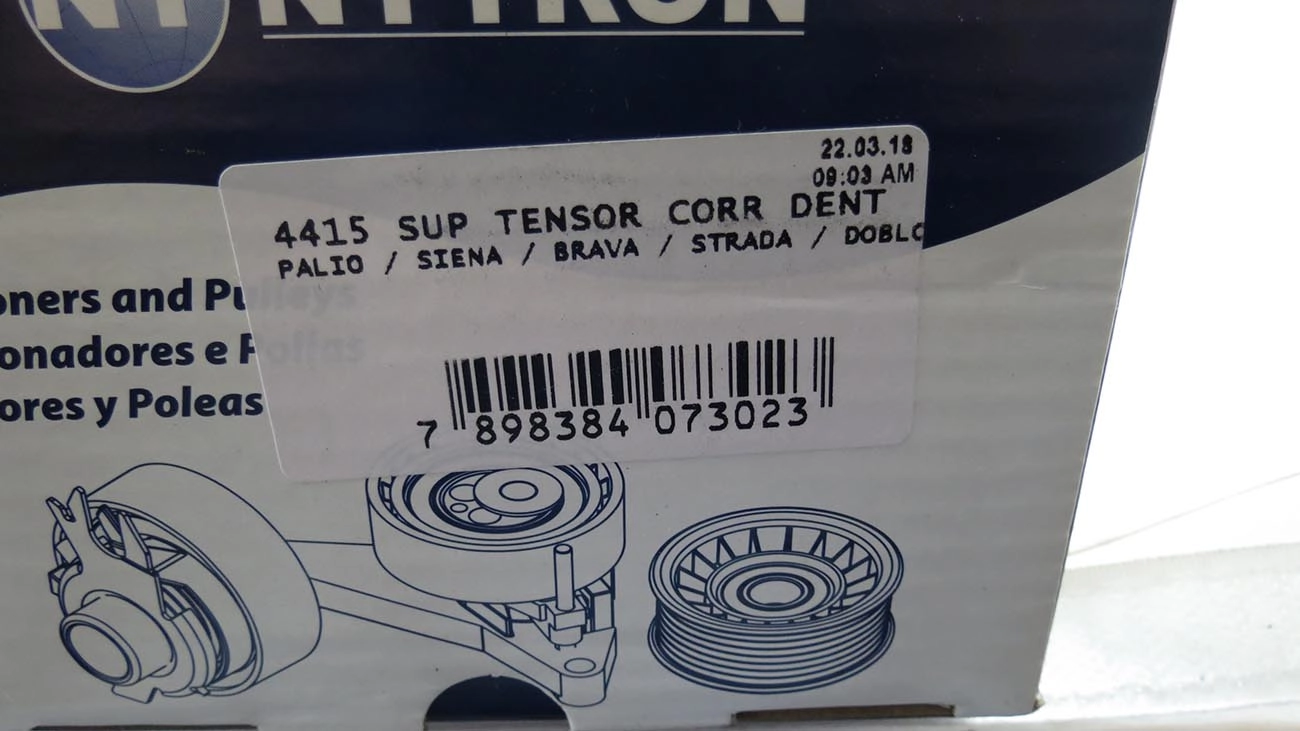 SUPORTE TENSOR CORREIA COMANDO FIAT PALIO/SIENA/BRAVA/STRADA/DOBLO/MAREA 1.6 16V LINEA 1.9