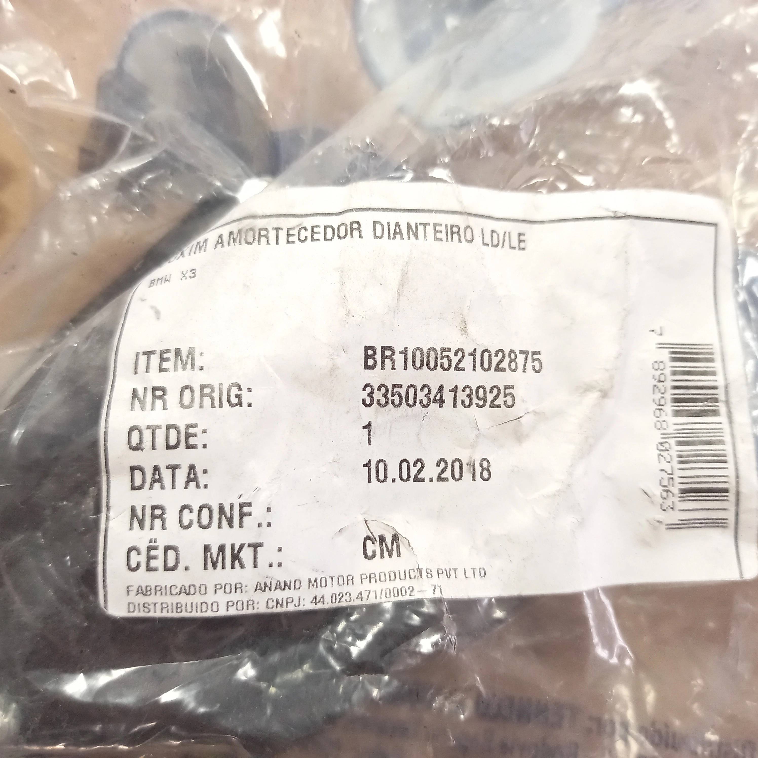 COXIM AMORTECEDOR TRASEIRO BMW X3 2004/ - LD/LE