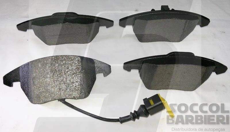 PASTILHA FREIO RODA DIANTEIRA COM ALARME VW JETTA 06/18 PASSAT 05/20 TIGUAN 09/18 AUDI A1 10/18 A3 05/16 TT